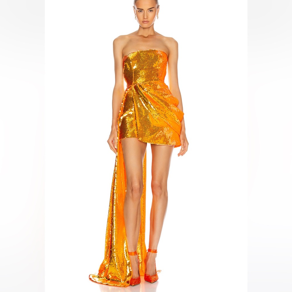 Alex Perry Blaine Drape-Detailed Sequin Dress